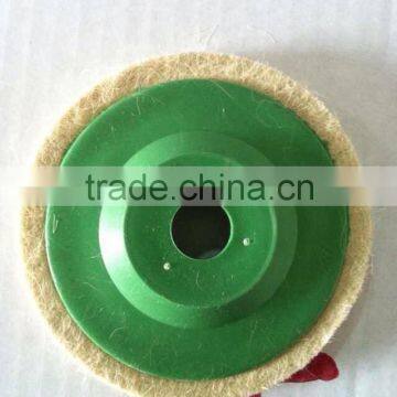 4inch Wool felt Wheel with Plastic backing