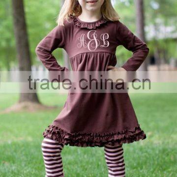 Fashion Little Girls Ruffle Tunic Top Children Fancy Tunic Top With Matching Ruffle Pants photo-4