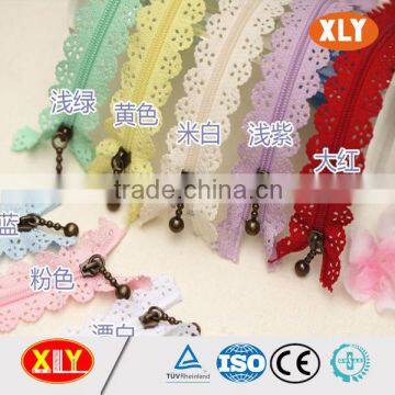 fashion garments accessory lace nylon zipper