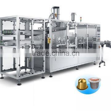 glass cover automatic coffee capsule filling and sealing machine