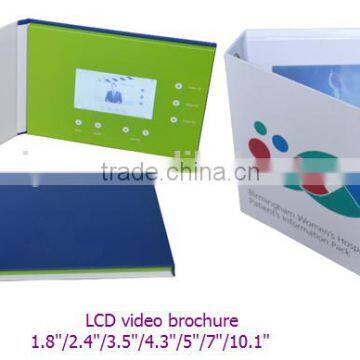 PVC business cards with lcd screen 2.4"/2.8"/4.3"/5"/7"/10" custom video greeting card