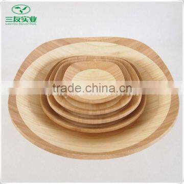 Natural Bamboo Dinner Plate Dish of Different Sizes photo-2