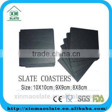 [factory direct] 10x10cm Cut Edge Oiled Square Slate Coaster Item BD-1010SD1AY                        
                                                Quality Choice