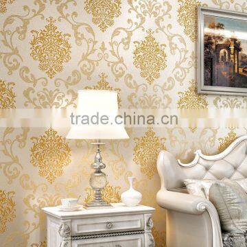 european home bedroom decorating 3d textured wallpaper