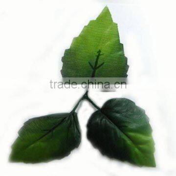 Silk green leaves