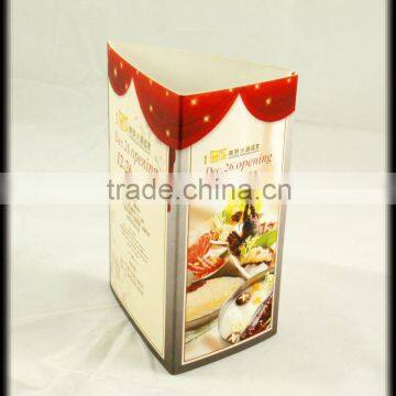 restaurant menu holder stand