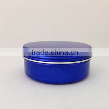 Navy blue aluminum tin hair wax canister 150g