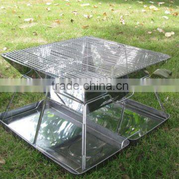 Folding grill Stainless steel grill Portable oven Outdoor camping BBQ grill