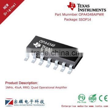 Genuine Original OPA4348AIPWR SSOP14 OPA4348 Quad Operational Amplifier IC