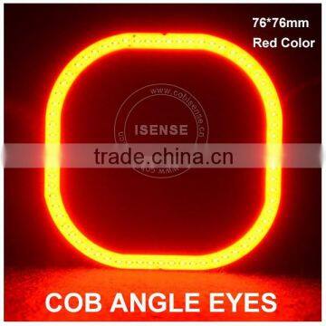 12V square shape circle or semi circle COB angel eyes headlight for prado