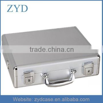 China Manufacture Silver Aluminum Metal Briefcase With Lock ZYD-HZMlc009