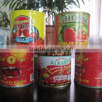 Tomato ketchup, factory direct sales, high&medium to low 198 g X48tins to Tin to the Brix 28-30%