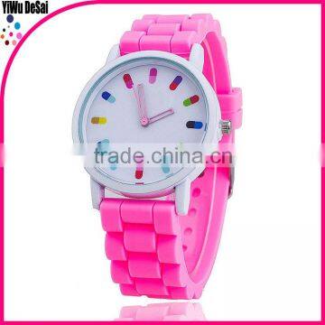 High Quality Fashion Brand Soft Silicone Strap Jelly Quartz Watch Wristwatches for Women Ladies Lovers colors