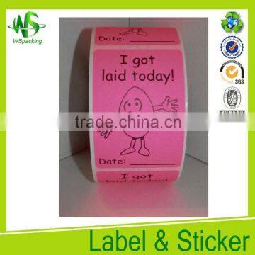 Best seller Funny receiving label sticker paper