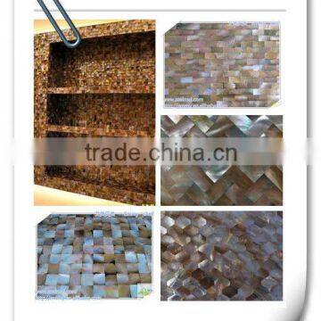 Browm mother of pearl mosaic tile shell mosaic wall tile wall panel