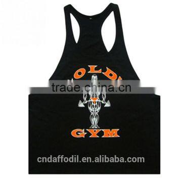 Custom breathable men's cotton/polyester bodybuilding stringer tank top