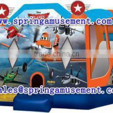 2015 new design cool fighter Inflatable combo, inflatable bouncer and slide SP-C4015