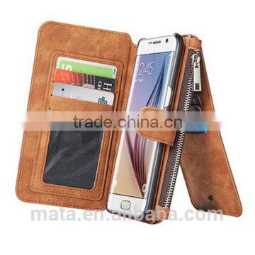 Zipper Wallet Design PU Leather Cover Case For Samsung