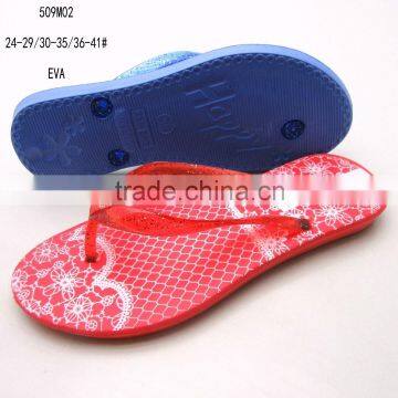 Made in Jieyang summer EVA ladies flat flip flops