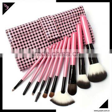 10pcs Hot selling synthetic hair makeup brushes with white handle make up brush high quality