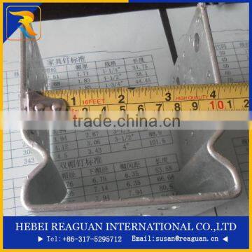 80x100x60mm U-form pole anchor for wood