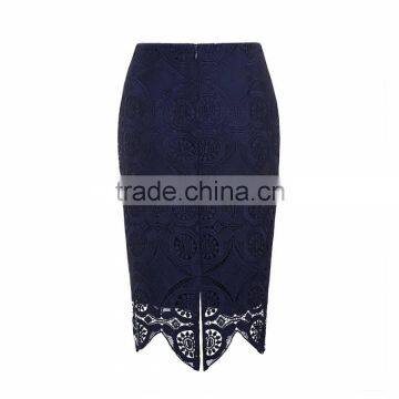 China Wholesale Fashion Style Crotchet Lace Midi Women Skirt photo-2