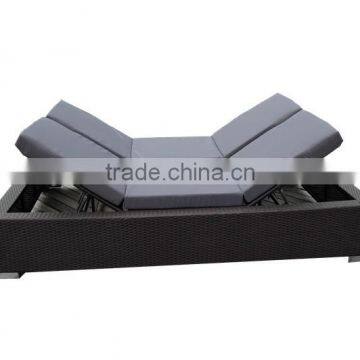 outdoor rattan double lounge for leisure