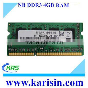 Lifetime warranty PC3-10600 1333mhz laptop ram ddr3 4gb with CE FCC ROHS Certificate