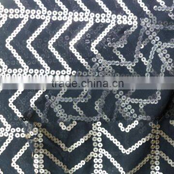 Polyester Chiffon Fabric Gold Sequin Fabric Polyester Chiffon photo-3