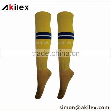 Long bulk wholesale custom colorful football /soccer thigh high socks