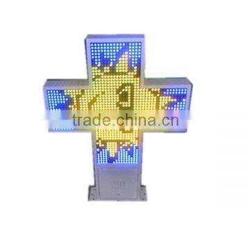 Wireless RF Communication Text, Time,date, Temperature LED Cross Pharmacy Sign photo-5