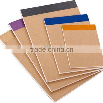 Natural cover colored trim notebook