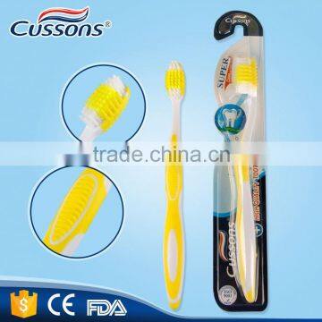 Low price wholesale nylon dental soft bristle silicone adult toothbrush