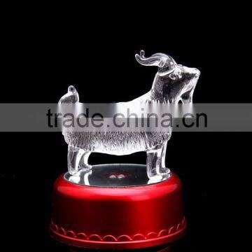 Cute Goat Handmade Crystal Animal Ornaments Chinese Zodiac Signs Figurine Furniture photo-3
