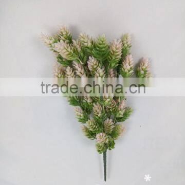 PVC PE material Artificial Plants plastic grass fake flower shrubs plant bunch for garden plant wall decor