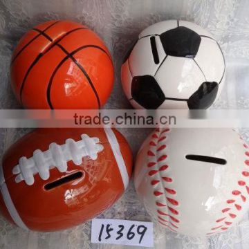 vinyl coin bank ball;oem coin bank;custom sports ball saviny bank