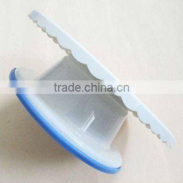 Wedding cake decorating turntable wheel revolving plastic cake stand