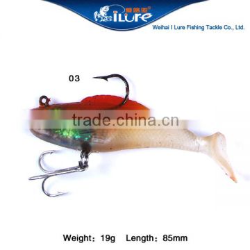 Best Sell Soft Fishing Lure With Lead In Head 85mm 19g VMC hook