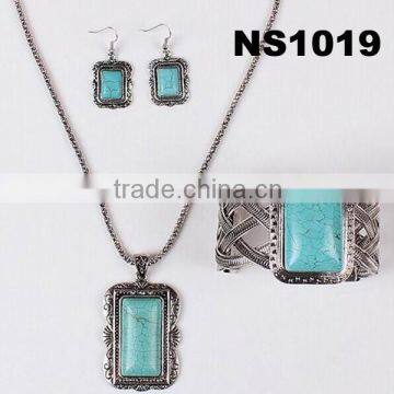 wholesale simple style turquoise jewelry set
