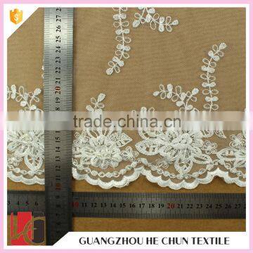HC-5604-1 Hechun Factory 3d Tulle Embroidered Sample Bridal Lace Fabric Quality Choice photo-6
