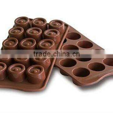 CH-002 sloped cylinder silicone chocolate molds