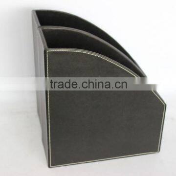 High Quality Faux Leather Document File Box/Classical MDF File Holder photo-5