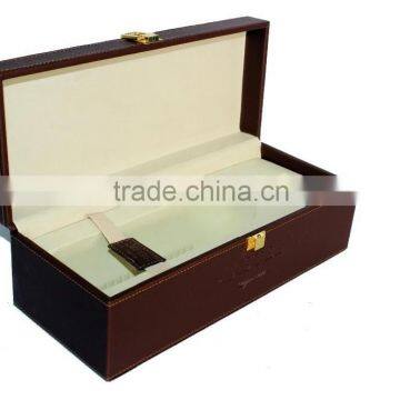 Antique Faux Leather Wine Box/Wooden Wine Carrier/PVC Wine Case photo-2