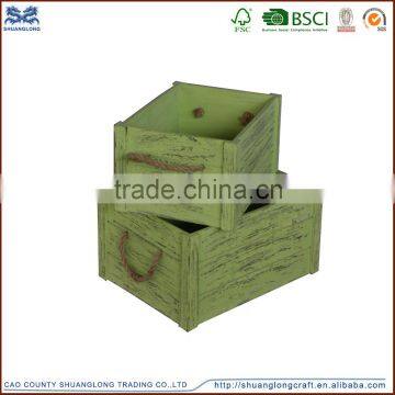 2016 wholesale factory price Natural Wood Box Fruit Crate Wooden Vegetable Crates / Storage Crates