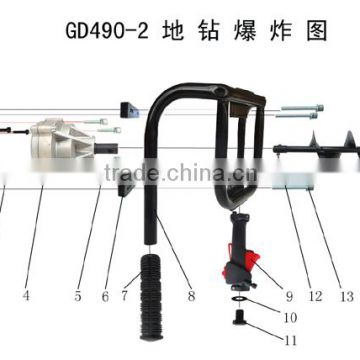 49cc earth auger/ground driller/hole digger