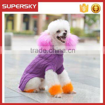 C590 hot sale customized size and pattern knit dog sweater dog Sweater clothes for teddy,poodle,chihuahua clothes