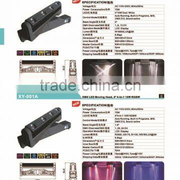CE&RoHs Certificate 4x10W Cold White LED Bearm Moving Bar Pixel Control DJ Effect Light photo-2
