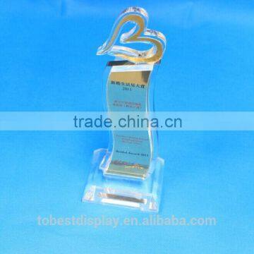 Customize and wholesale acrylic trophy from China Tobestdisplay factory