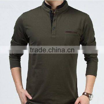 Jersey Man's Long Sleeve Polo Shirt with Pocket