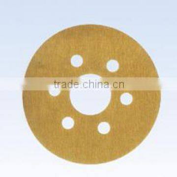 Yellow alumina grain hook and loop abrasive disc